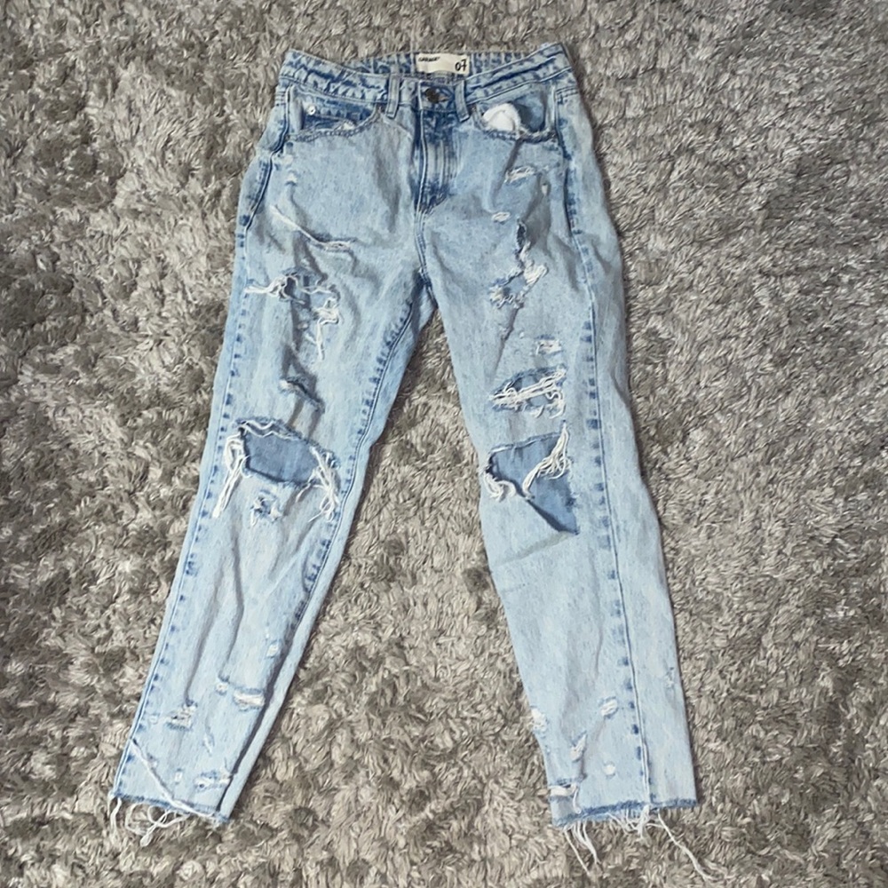 Never worn Garage light blue mom jeans